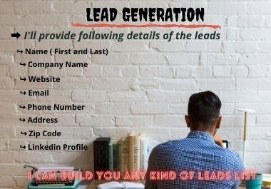 I Will do 100 targeted b2b lead generation and web re...