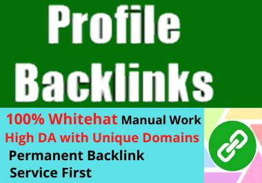 20 Profile backlink on high authority website permane...