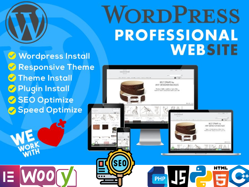 I will create a responsive wordpress website Design a...
