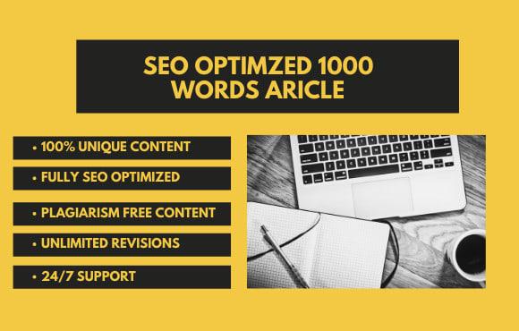 1000 words articles writing within 24 hours for 6 dol...