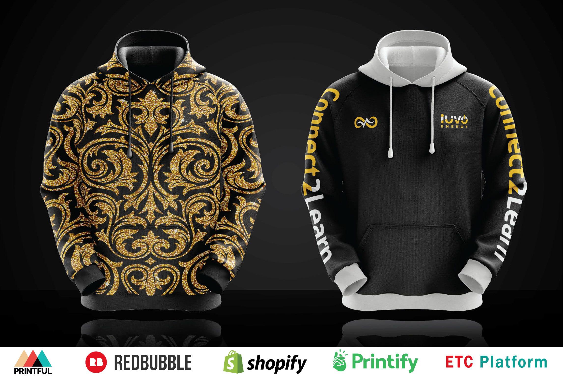 I will design custom sublimation t shirt sweatshirt h...