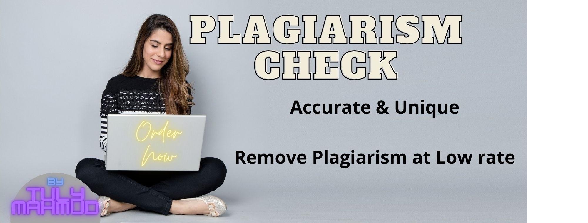 I will check plagiarism of documents or article and p...