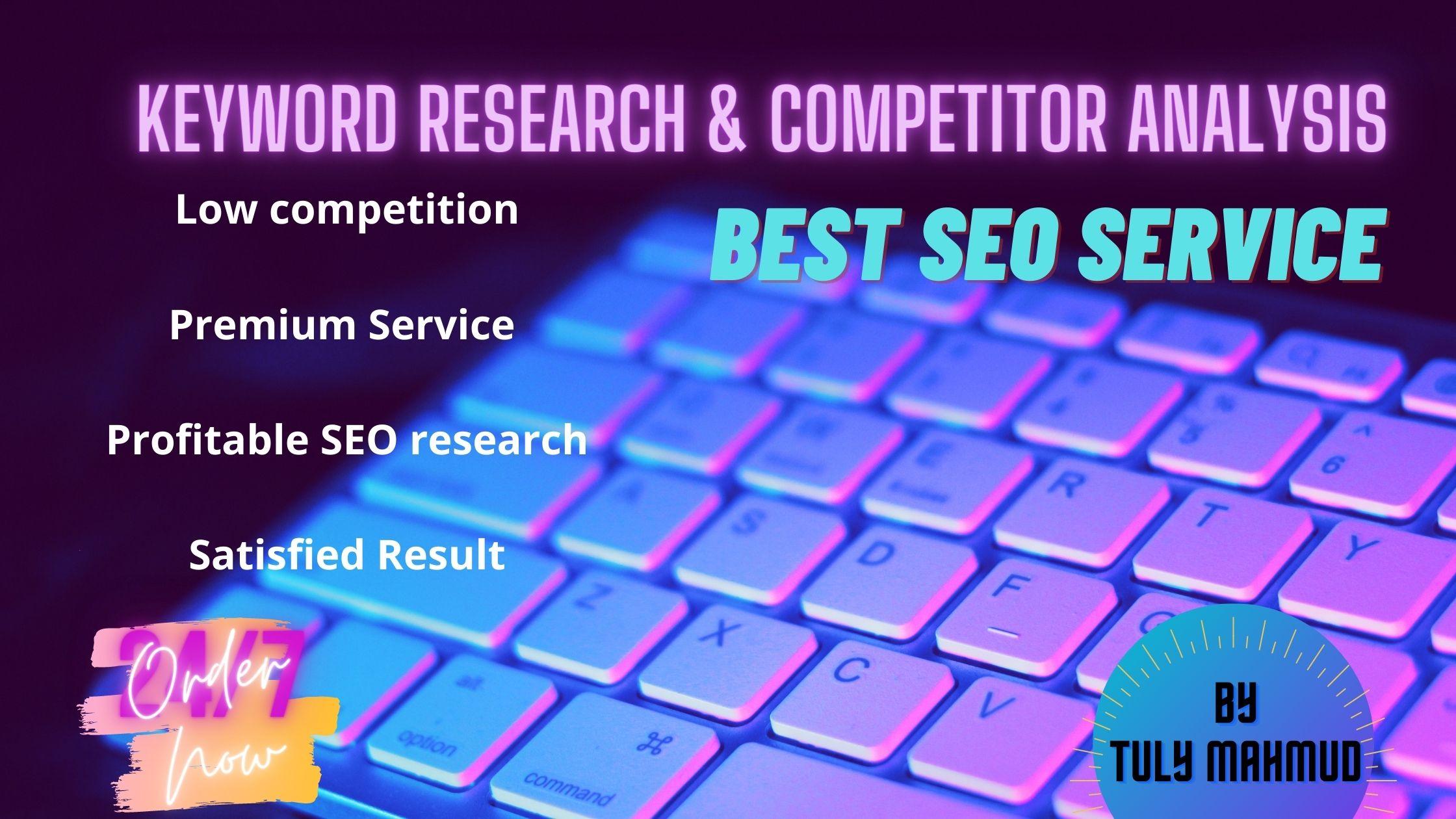 SEO & Keyword research & compititator analysi...