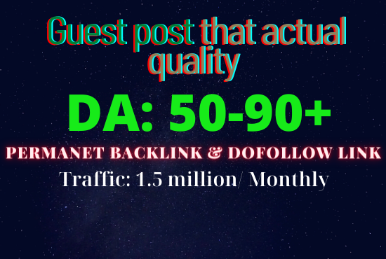 SEO Backlinks, High DA Guest Posts Quality Service