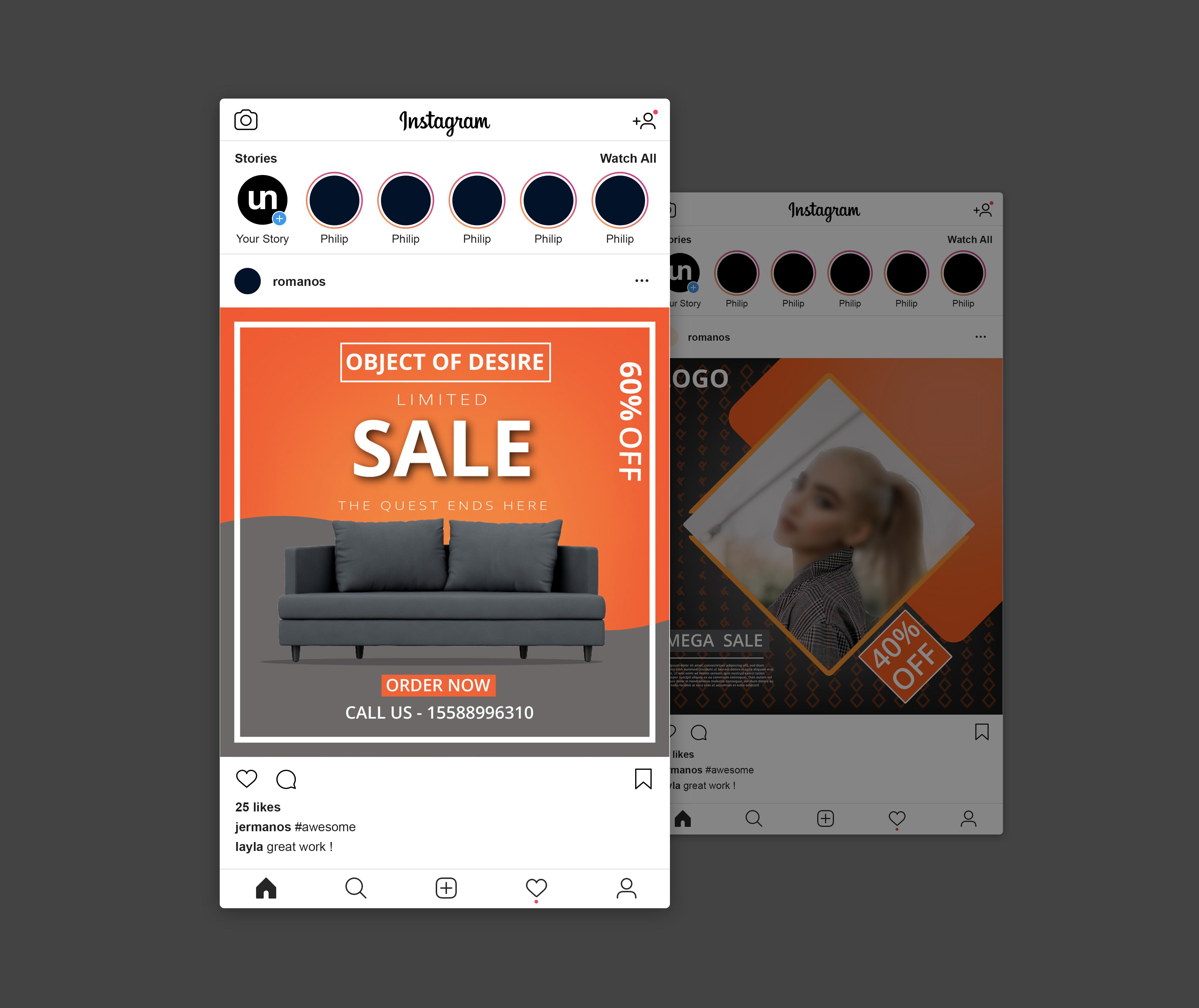 I will design unique social media posts for your prod...