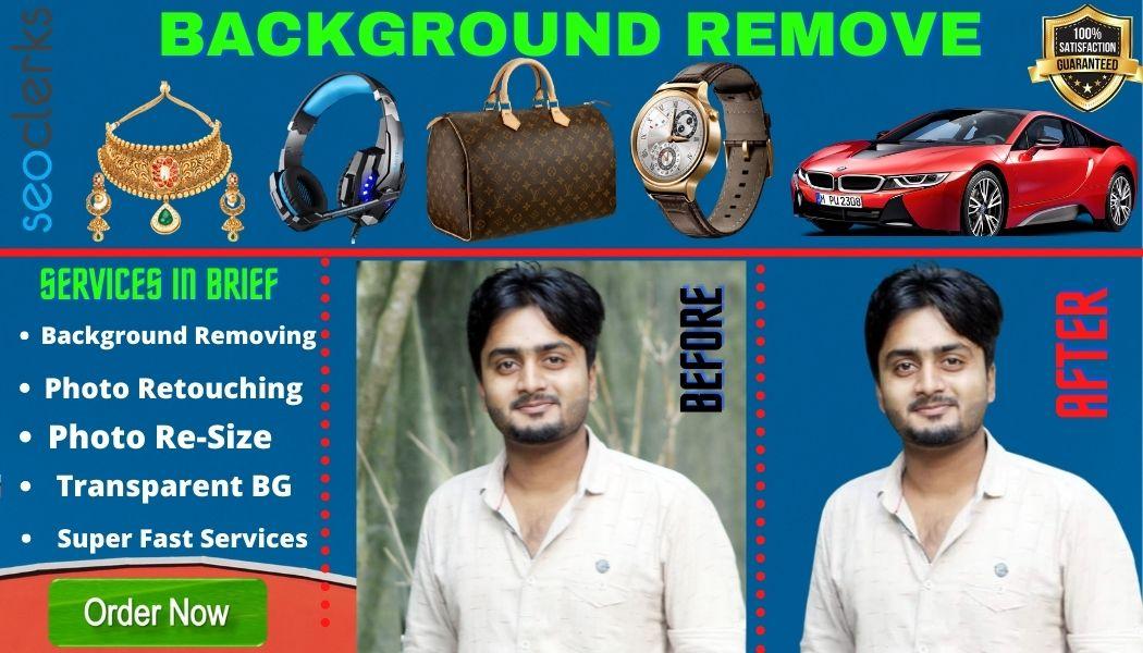 I will do 100 easy Image Background Removal and JPG, ...