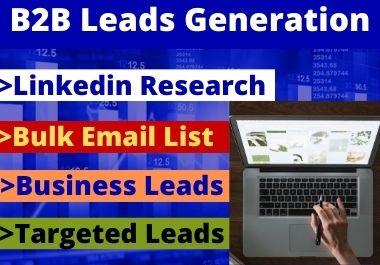 I will do B2B Lead Generation and Bulk Email List wor...