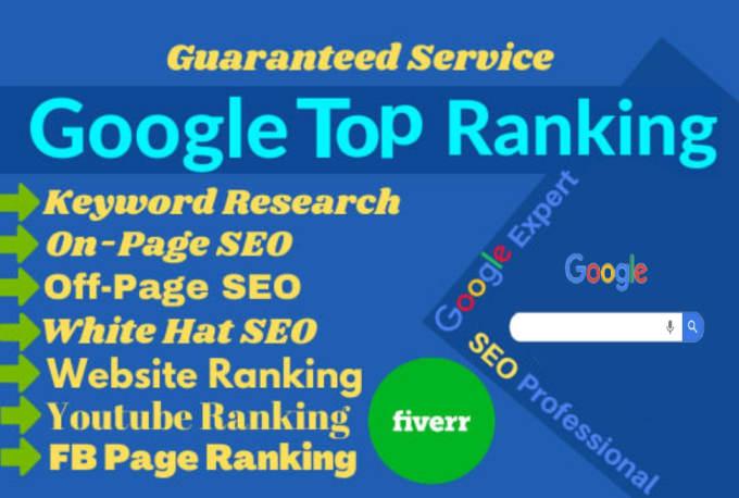 I will rank your website on google top within 10 days