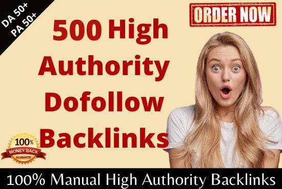 I will do manual high authority SEO dofollow backlink...