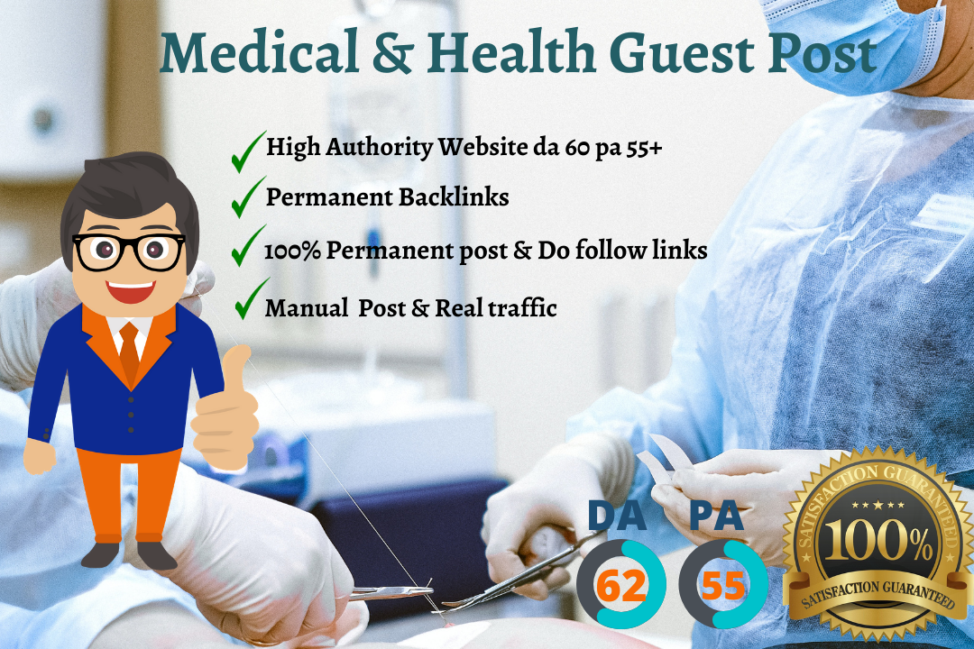 I will publish medical & Health guest post on hig...