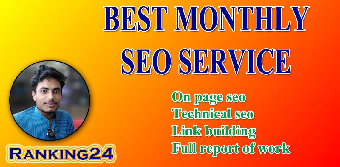 I will do best monthly SEO service with high quality ...