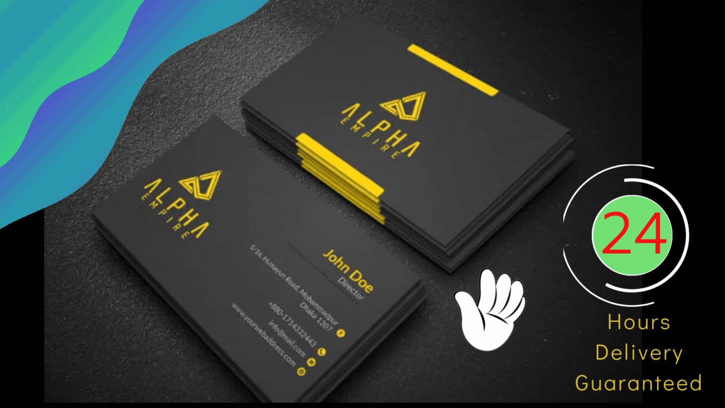 I will design stunning business cards within 24 hours