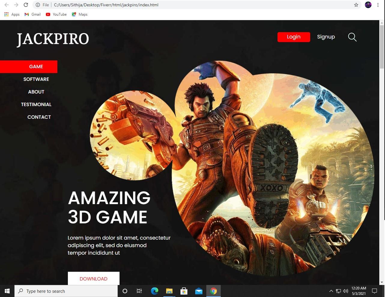 create a custom and responsive HTML website template ...