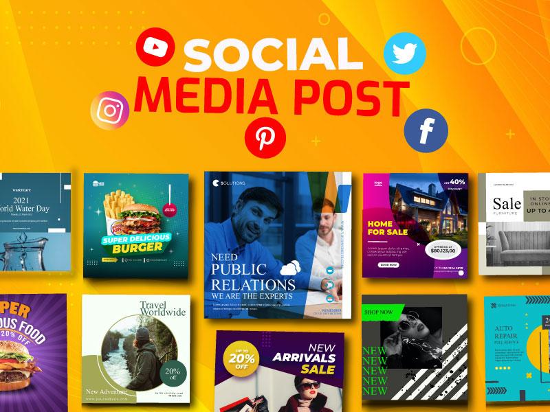 I will design attractive social media post, cover, ...