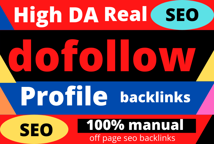 I will do real 50 dofollow profile backlinks off page...