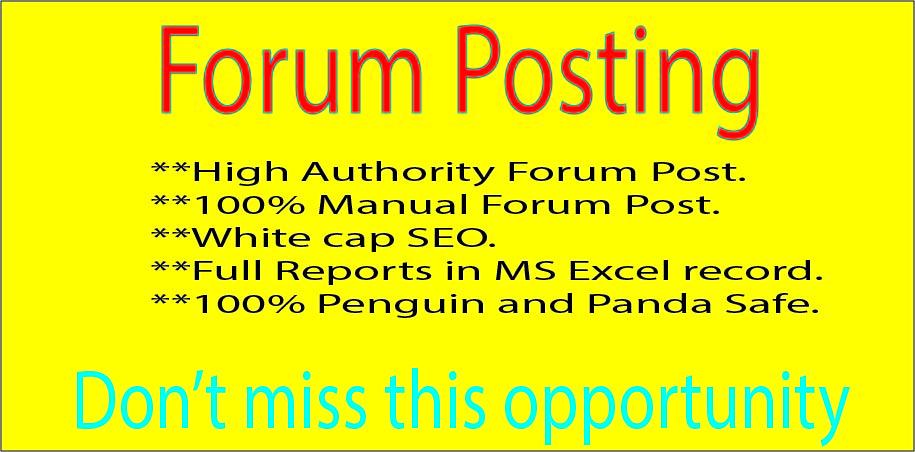 I will give 30 High-Quality Forum Posting Backlinks B...
