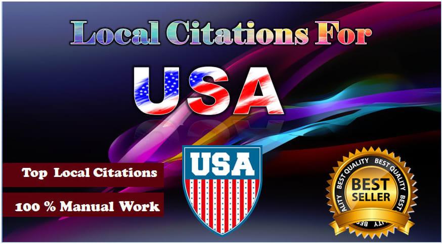 I will do top 50 USA local citations for your busines...