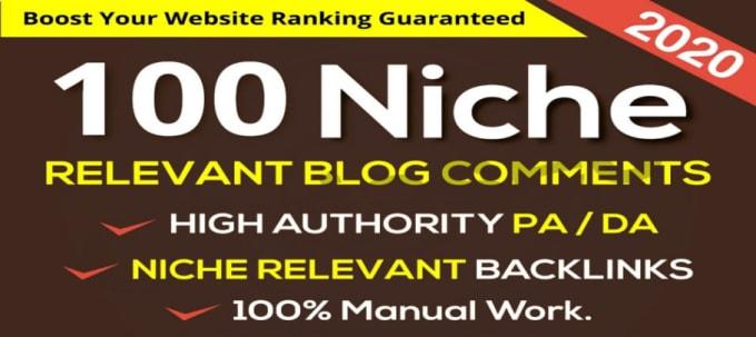 I will do 100 niche relevant blog comments SEO servic...