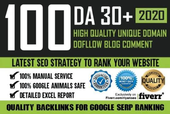 I will do provide 100 high quality dofollow backlinks
