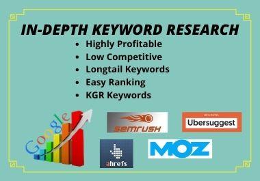 Will perform SEO Keyword Research & provide you e...
