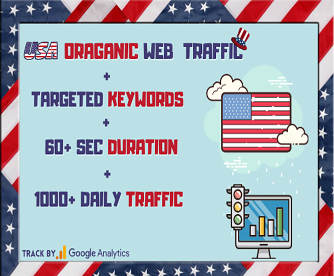 keywords targeted Organic USA web Traffic From Google...