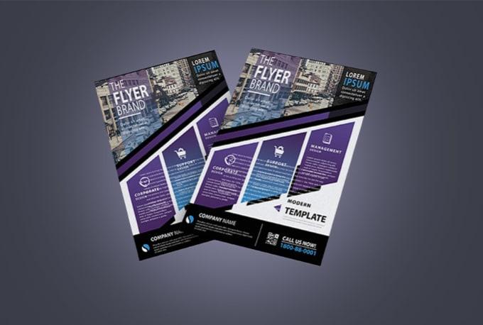 I will do create beautiful flyers posters and brochur...