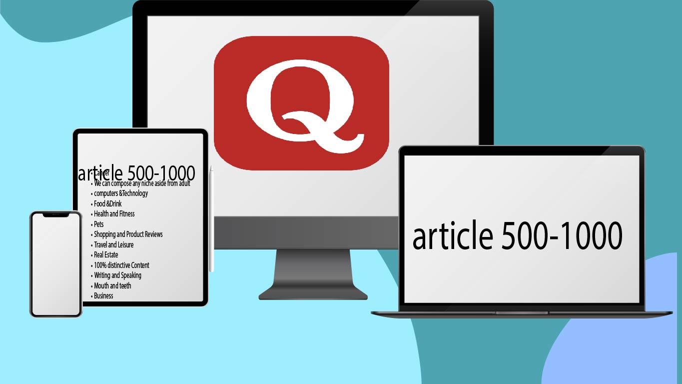 I Will provide 30 Quora question answer with backlink...