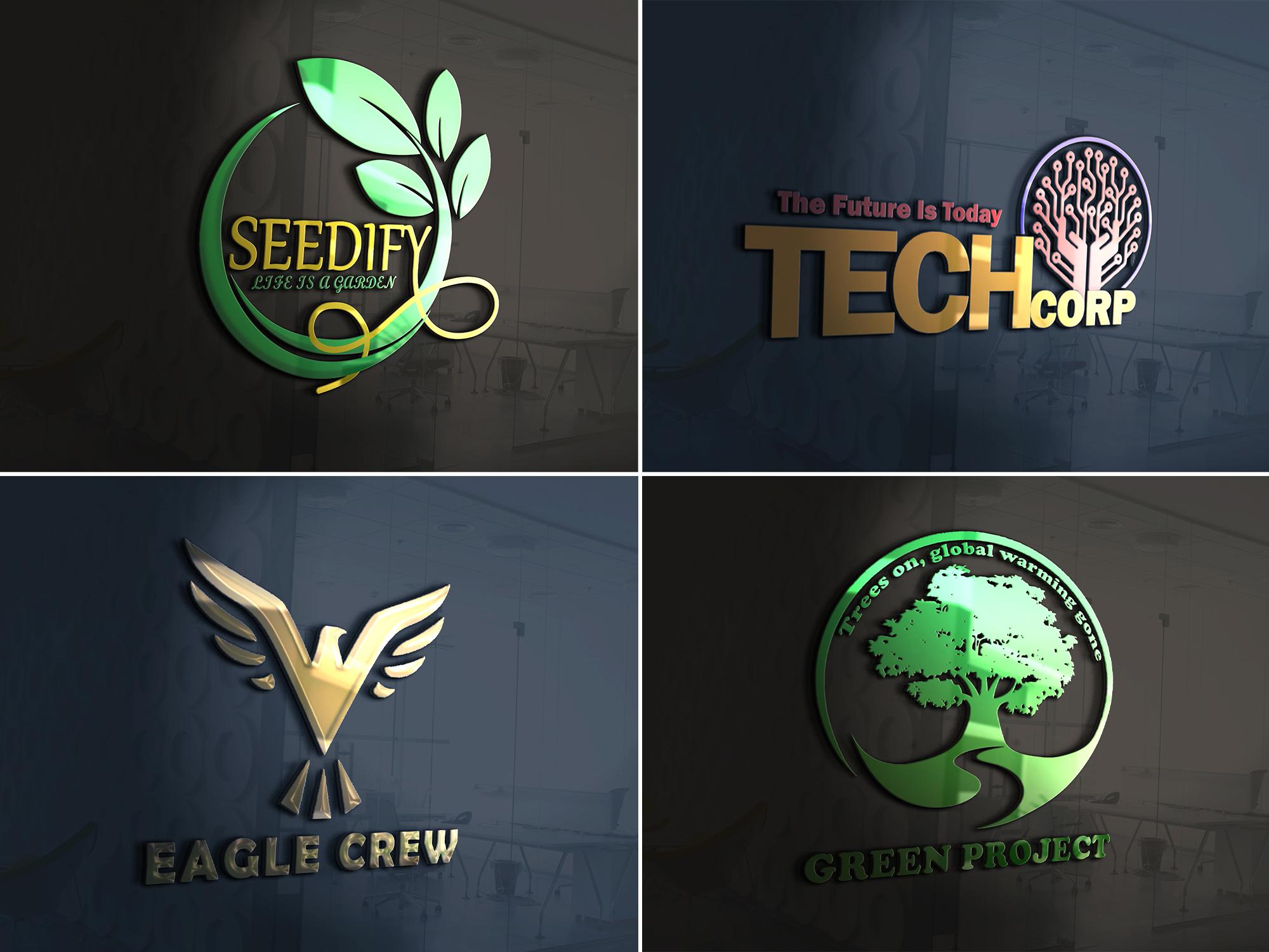 I will do amazing 3d, versatile logo design