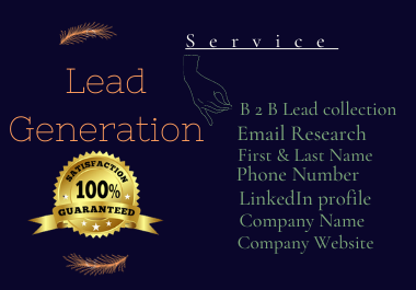 I will provide B2B Lead generation for your Targeted ...