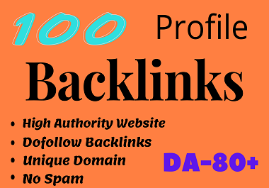 I will Create 100 High Quality Profile Backlinks for ...
