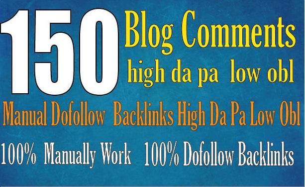 I will do 150 blog comments backlinks high da pa