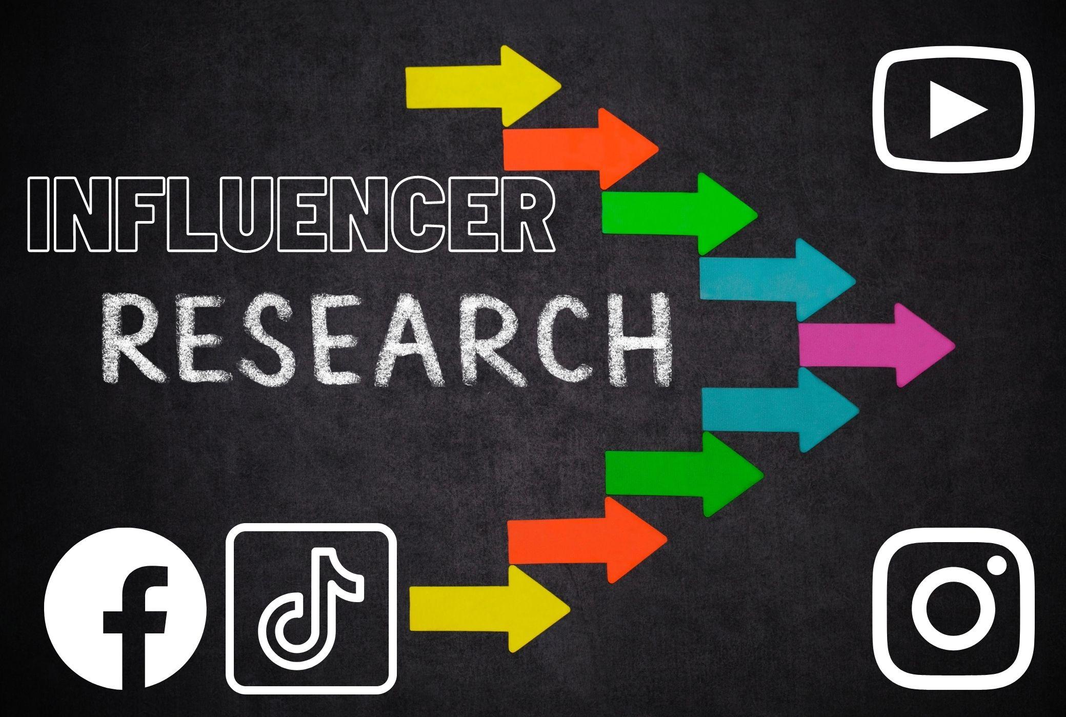 I will make a list of profitable influencer for you