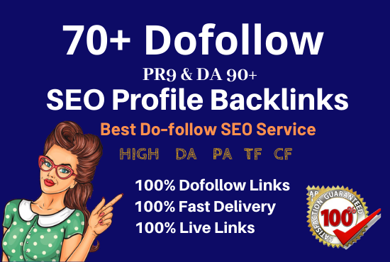 Manually 70 pr9 high authority dofollow SEO profile b...