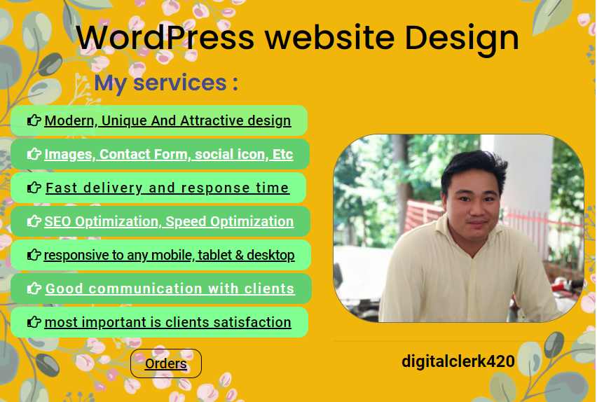 I will create modern WordPress website design