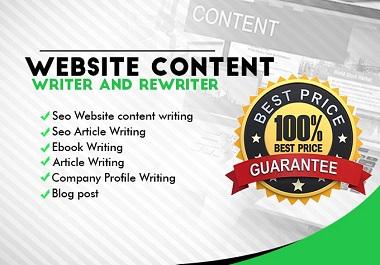I will be your SEO website content writer, article w...