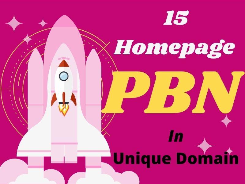 Get Top Rank by 15 Homepage PBNs Backlinks on High DA...