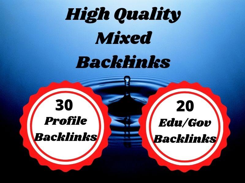 Build 50 edu and profile backlinks for manual SEO lin...