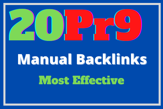 DA 80 plus 20 pr9 Dofollow High Quality Backlinks