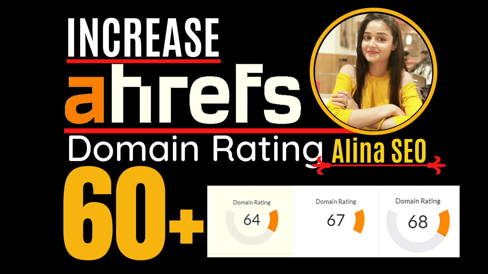 Increase domain rating, ahrefs DR 60 plus with white...