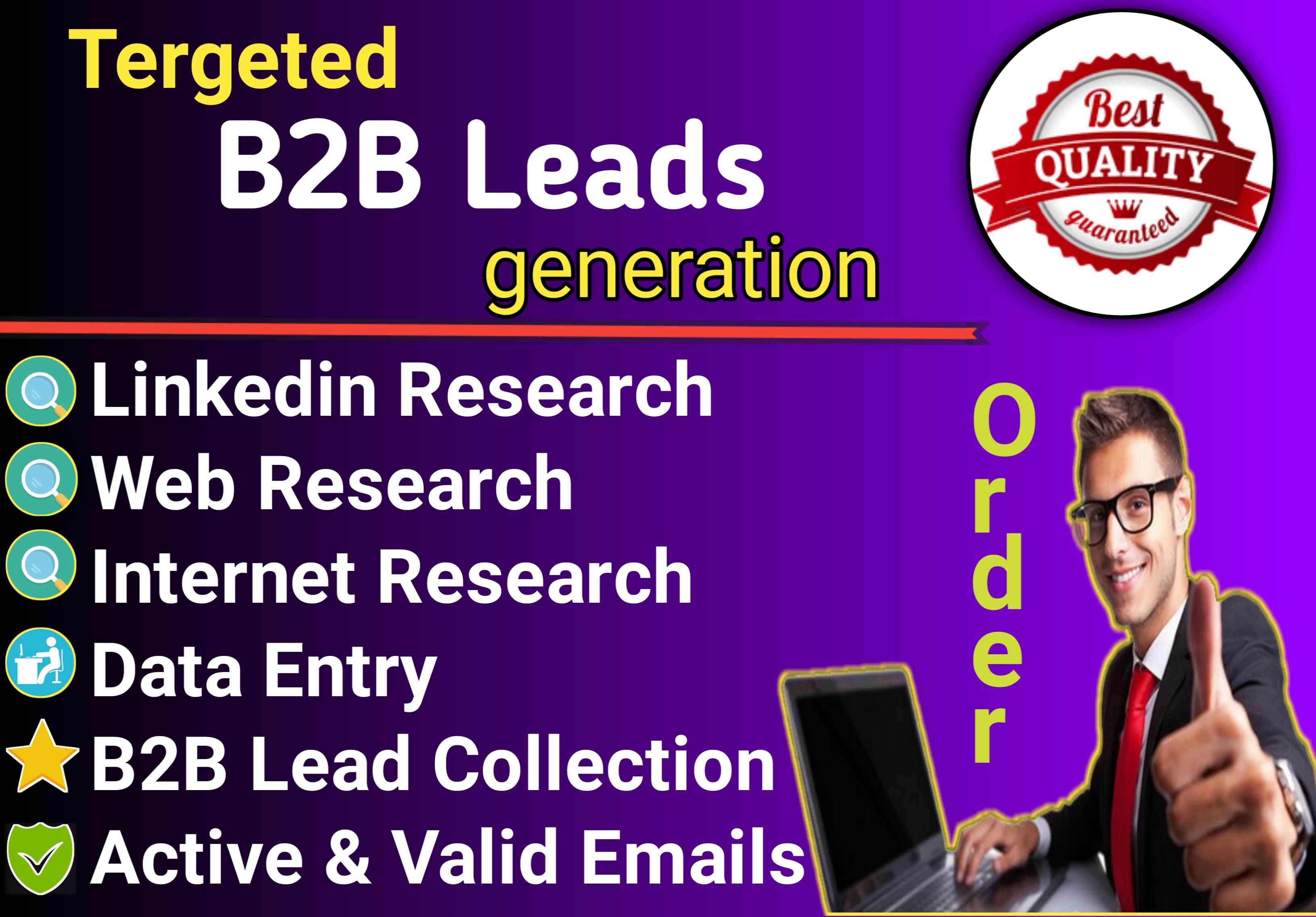 I will provide high-quality b2b lead generation for y...