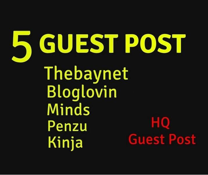 do 5 unique guest posting on da or dr90 real blog sit...