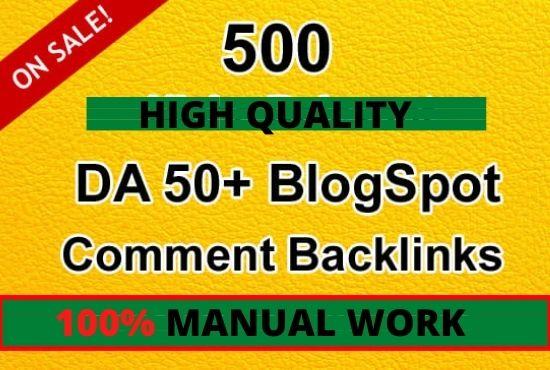 I will create 500 blog comments high da pa