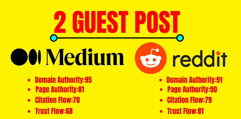 Write and Publish medium & Reddit Guest Posts dom...
