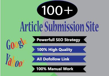 I will do 50 article submission job for manual SEO do...