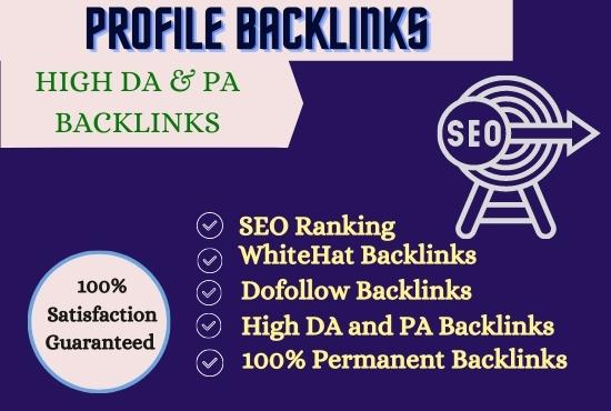 I will Do 70 High Domain authority SEO profile backli...