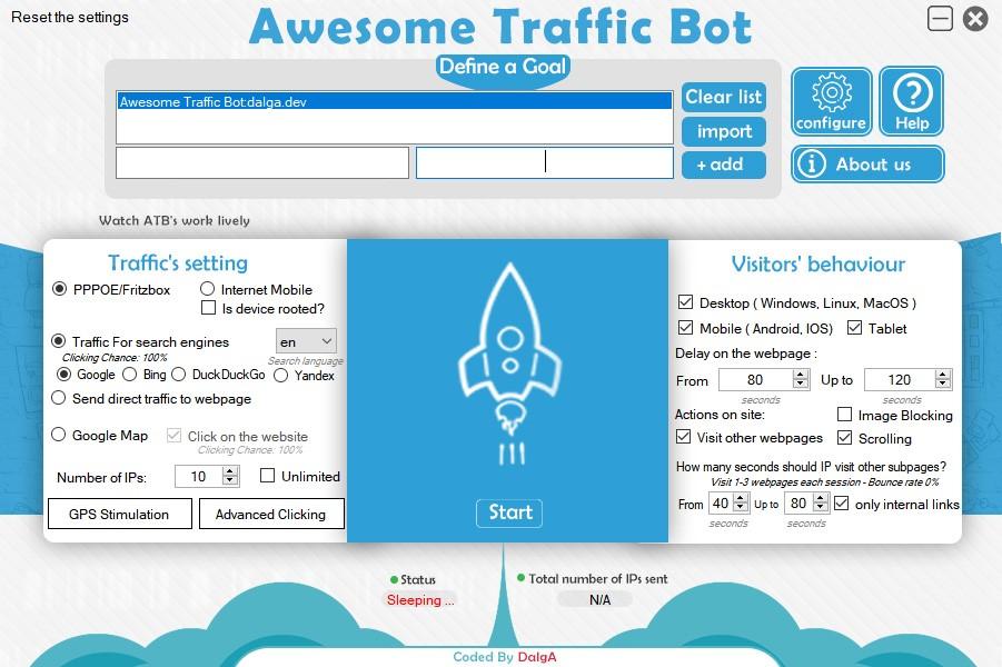 Awesome Traffic Bot - Without using Proxy & VPN