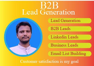 I will do b2b lead generation, web research and buil...