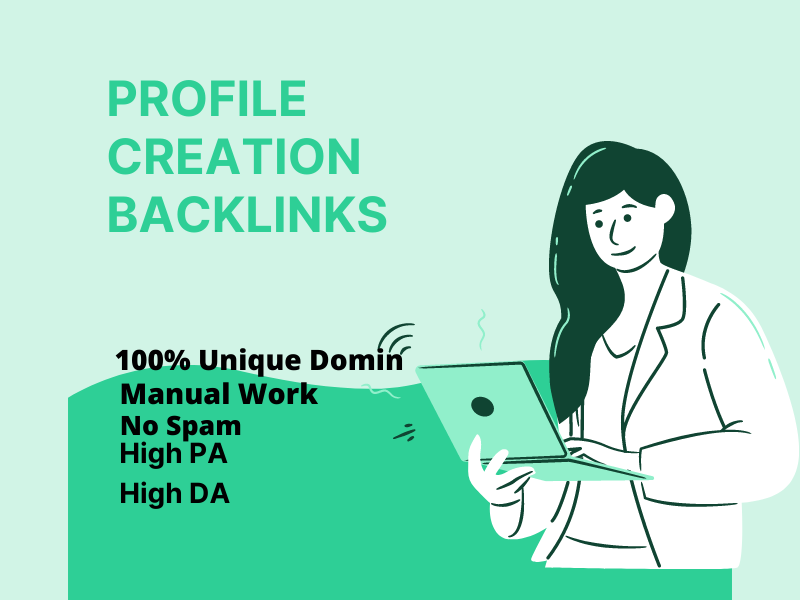 I will do 50 high authority profile creation backlink...