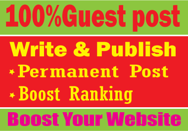 I will write and publish 6 Guest Post seo backlink wi...