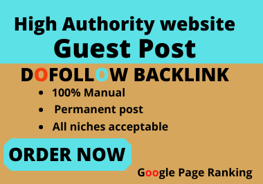 I will do write and publish 4 guest post da 90 with D...